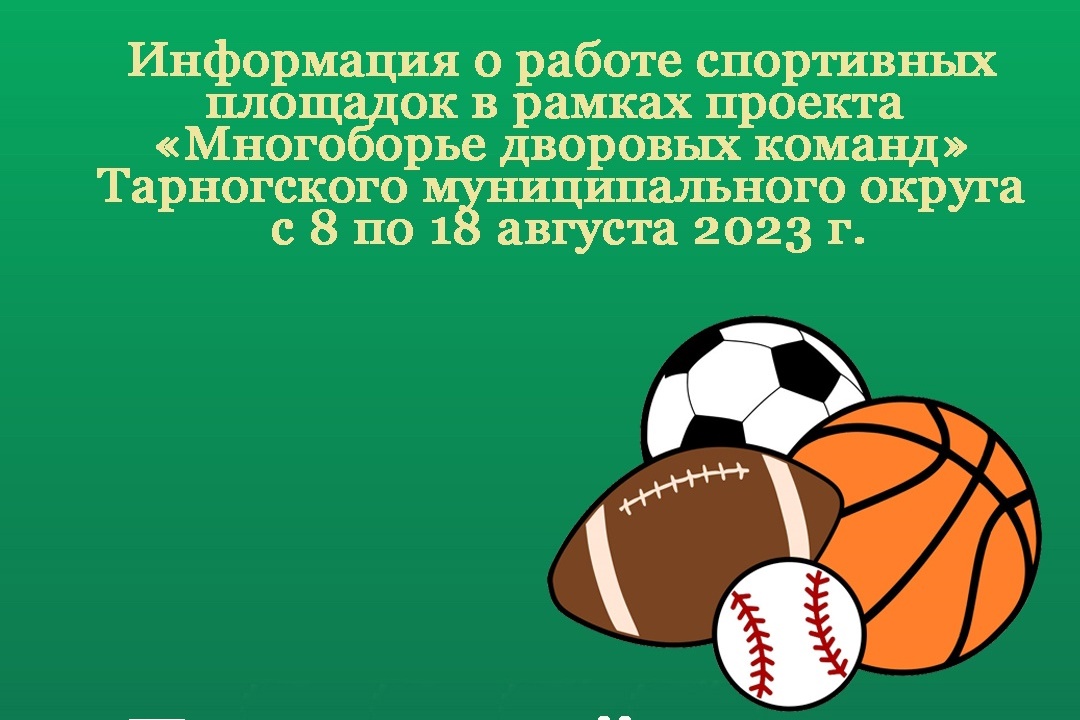 Народные тренеры на Дворовых площадках секторов Тарногского округа ждут Вас!.