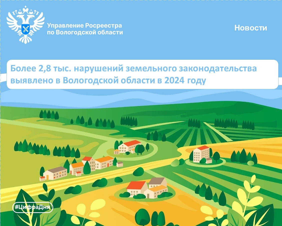 Более 2800 нарушений земельного законодательства выявлено в Вологодской области в 2024 году.